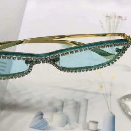 Rimless Diamond Sunglasses Vintage Rimless Eyeglasses - Green - CL198G7NLM7 $15.09