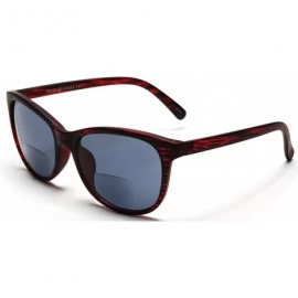 Wayfarer Bifocal Reading Sunglasses Fashion Readers Sun Glasses for Men and Women - Burgundy - CH12EDR015L $25.43