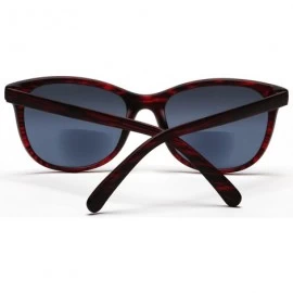 Wayfarer Bifocal Reading Sunglasses Fashion Readers Sun Glasses for Men and Women - Burgundy - CH12EDR015L $25.43