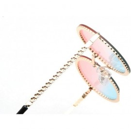 Round New modern retro round rope design trend street shooting ocean piece sunglasses - Pink&blue - C418LXU2SNT $13.07