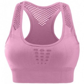 Sport Air Permeable Cooling Summer Sport Yoga Wireless Bra - D-pink - C718UD5SHX7 $15.27