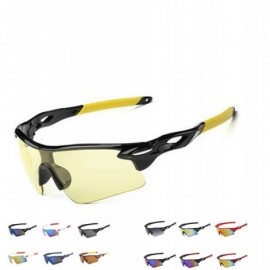 Sport Polarized Sunglasses Men Explosion Proof Baseball - Yellow Frame Night Vision Goggles - C9190DZUWC5 $12.92