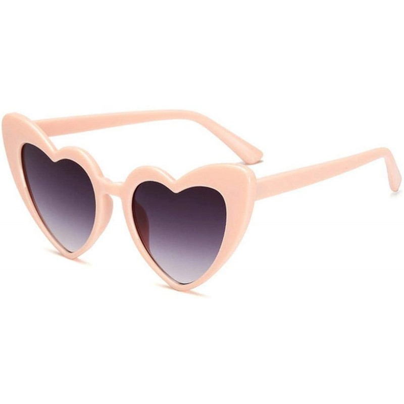 Goggle Vintage Sunglass Fashion Love Heart Sunglasses Women Cute Sexy Retro Cat Eye Cheap Red Female - C4 - CR198AH66GO $19.07