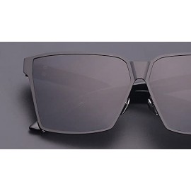 Aviator Large Aviator Oversized Women Men Metal Sunglasses Fashion Designer Colored Lens - CG12NV2JATB $12.10