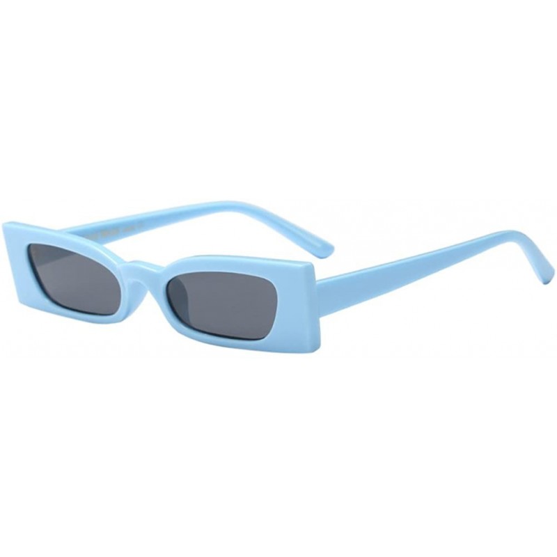 Wayfarer Fashion Retro Ladies Rectangle Sunglasses Designer UV400 for Women - Blue - CP18G7WYACG $10.56