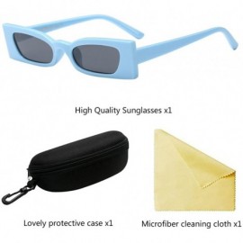 Wayfarer Fashion Retro Ladies Rectangle Sunglasses Designer UV400 for Women - Blue - CP18G7WYACG $10.56