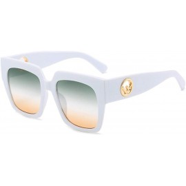 Square Sunglasses Vintage Glasses Stylish - White - CO197CKEAT8 $19.24