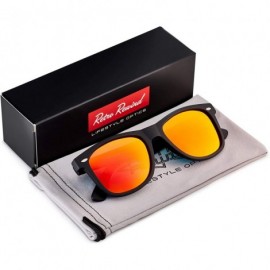 Rectangular Classic Polarized Sunglasses - Matte Black - Revo Red - C01960T8KU9 $11.29