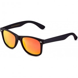 Rectangular Classic Polarized Sunglasses - Matte Black - Revo Red - C01960T8KU9 $11.29