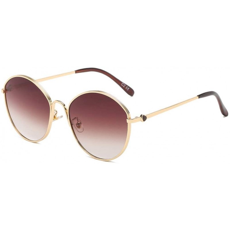 Aviator Sunglasses Polarized Roundness Protection - Gold/Tea - CT199ASOSLS $21.75