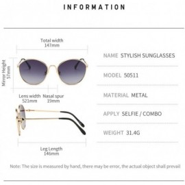 Aviator Sunglasses Polarized Roundness Protection - Gold/Tea - CT199ASOSLS $21.75