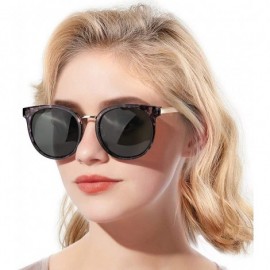 Oversized Polarized Mirrored Sunglasses for Women Oversized Round Frame UV400 Protection Lens - C818RIW69MG $14.28