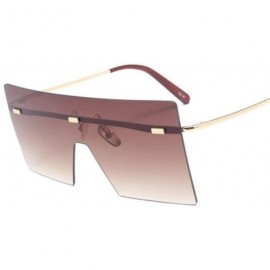 Oversized Oversized Brown Sunglasses Women Retro Vintage Sunglasses Big Shades Eyewear - C3 Silver - C818TYI24DL $22.52