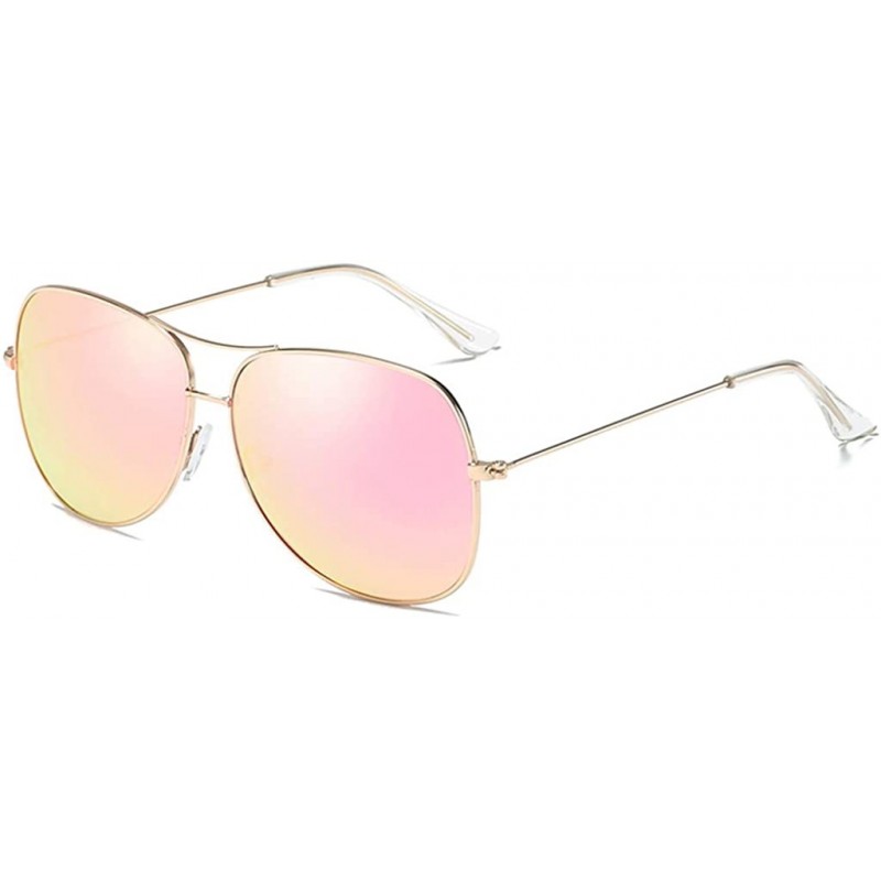 Square Sunglasses Polarized Antiglare Anti ultraviolet Travelling - Pink - C418WKKQLXD $30.21