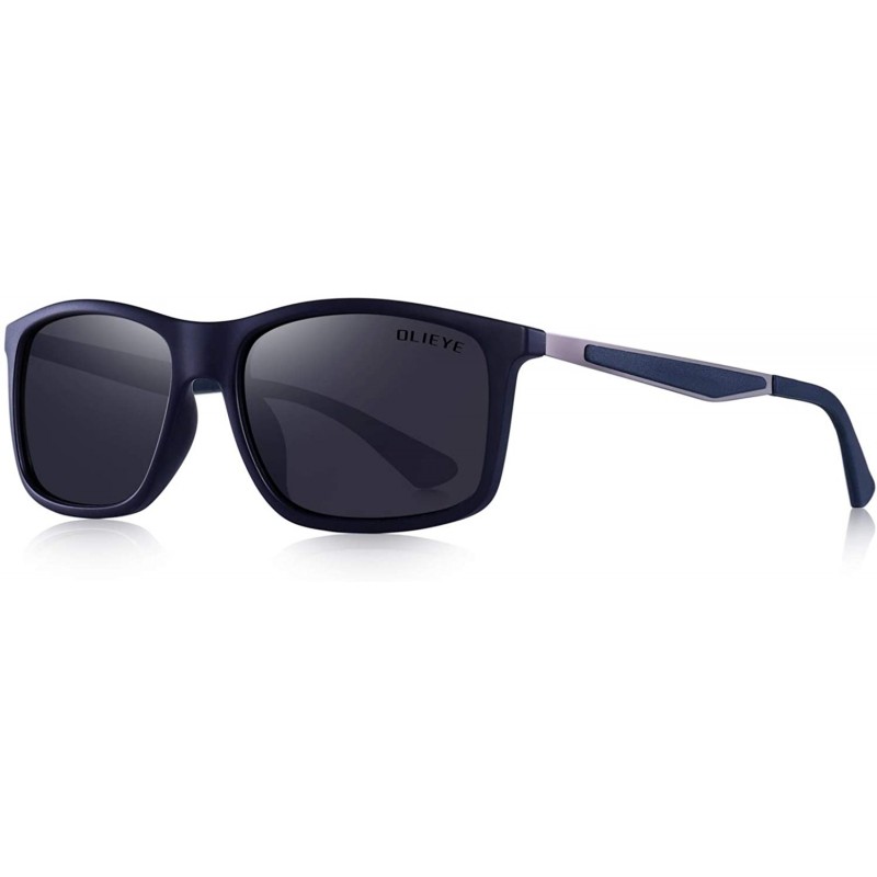 Rectangular Unisex Ultra-light Series Sports Polarized Sunglasses TR90 Legs O8161 - Dark Blue - CT18H36HNCR $15.48