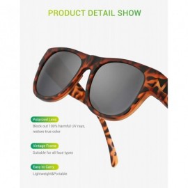 Oversized Polarized Folding Sunglasses for Men Women Easy Carry Sports Sunglasses with Durable Classic Frame - C418YHGES23 $2...