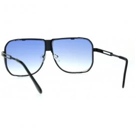 Oversized Mens Gradient Lens Retro Oversize Pilot Racer Sunglasses Gold Blue - CS182EGM6OZ $13.13