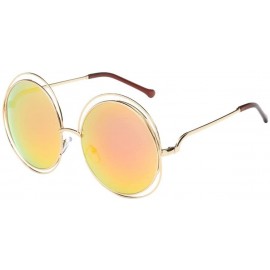 Aviator Sunglasses for Women Men Polarized Vintage Round Classic Retro Fashion Sun Glasses Aviator Mirrored uv Protection - C...