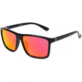 Wayfarer Polarized Sunglasses Vintage Eyewear Eyeglasses - Black Frame-orange Lense - CG18UZ998Z4 $8.08