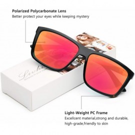 Wayfarer Polarized Sunglasses Vintage Eyewear Eyeglasses - Black Frame-orange Lense - CG18UZ998Z4 $8.08