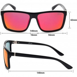 Wayfarer Polarized Sunglasses Vintage Eyewear Eyeglasses - Black Frame-orange Lense - CG18UZ998Z4 $8.08