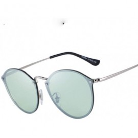 Aviator DESIGN Men/Women Classic Retro Oval Sunglasses 100% UV Protection C01 Black - C03 Blue - CV18XII8IRR $14.65