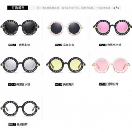 Round Retro Round Sunglasses English Letters Little Bee Sun Glasses Men Women Glasses er Fashion Male Female Uv400 - CY18WO3R...