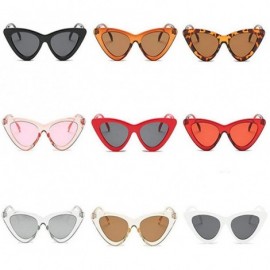 Cat Eye Sunglasses Women Plastic vintage retro triangular cat eye glasses Outdoor - C8 - C318WZSEC8X $24.22