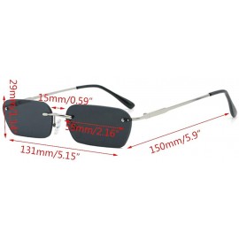 Square Personality Sunglasses Small Frame Hip Hop Men and Women Color Marine Lens Sun Glasses - Pl - C118Y3Z7YEA $11.49