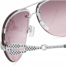 Aviator Women's R495 Aviator Sunglasses - Silver - CO11C4S3XM5 $38.05