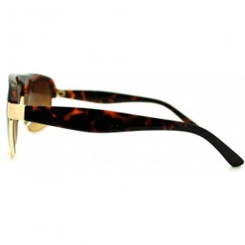 Square Men's Designer Fashion Sunglasses Square Flat Top Boss Shades - Tortoise - C411PKH2N2X $9.03