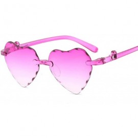 Sport Girl Love Heart Shape Sunglasses Child Siamese Fe Colorful Sun Glasses Tint Clear Lens Blue Red Pink Shades - 5 - CM18W...