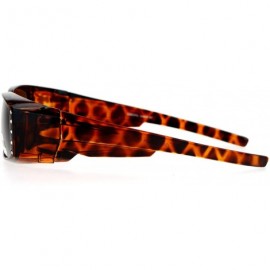 Rectangular Womens Rhinestone Rectangular Polarized Fit Over Glasses Sunglasses - Tortoise Brown - C112F5TPVKV $10.27