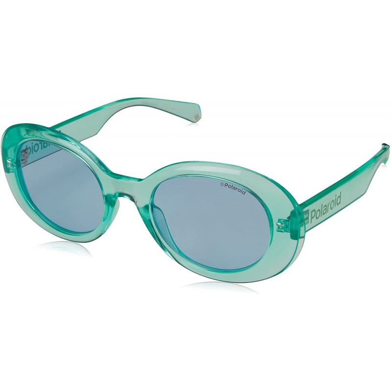 Oval Women's Pld6052/S Oval Sunglasses - Turquoise - CN18ELRLZ2D $56.64