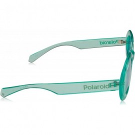 Oval Women's Pld6052/S Oval Sunglasses - Turquoise - CN18ELRLZ2D $56.64