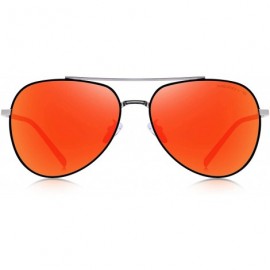 Wrap Military Polarized Sunglasses protection - Red Mirror - CZ18WZ3ERSM $18.07