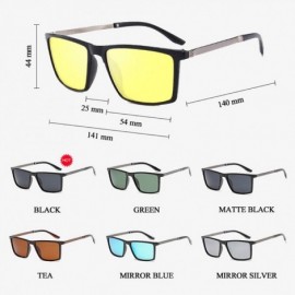 Goggle Polarized Sports Driving Sunglasses For Men-Square Anti-glare Shade Glasses - C - C8190ECQIXA $32.84