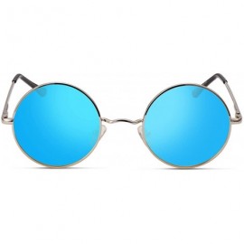 Wrap Vintage Round Sunglasses John Lennon Style Steampunk with Polarized Lenses for Retro Women and Men - C111LMWYDMD $14.55