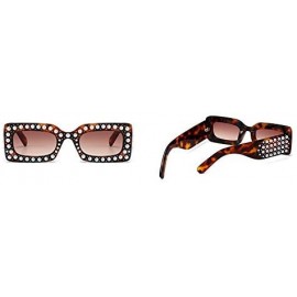 Oversized 2018 Hot Sale Oversized Diamond Womens Square Luxury Brand Designer Eyewear UV400 - Leopard - CE189MOLXD6 $12.27