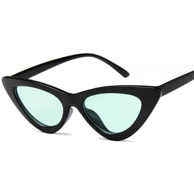 Cat Eye Vintage Sunglasses Glasses Colorful Eyewear - Black Green - CY199EH8WOC $12.77