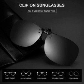 Rimless Clip on Sunglasses Over Prescription Glasses for Women Men Polarized Flip up Sunglasses with Case - CS18SIK8YZR $16.62