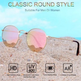 Square Classic Crystal Glass Lens Retro Square/Aviator/Round Metal Frame Sunglasses for Men Women-100% UV400 Protection - CV1...