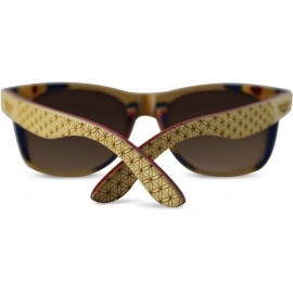 Square Handmade Maple Wood Sunglasses - Polarized UV400 Lenses in a Wooden Wayfarer that Floats! - CF12NU28JO0 $46.30