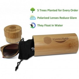 Square Handmade Maple Wood Sunglasses - Polarized UV400 Lenses in a Wooden Wayfarer that Floats! - CF12NU28JO0 $46.30