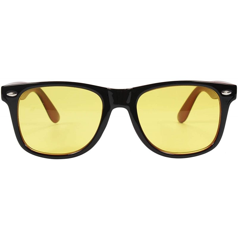 Square Anti Glare Yellow Lens anti blue light glassesWomen Men Glasses computer square Glasses - Black and Red - C918SMTIH8O ...