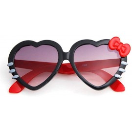 Aviator 2019 Fashion Summer Cartoon Cute Heart Bow Cat Sunglasses Glasses Pink - White - CS18YR698TL $7.08