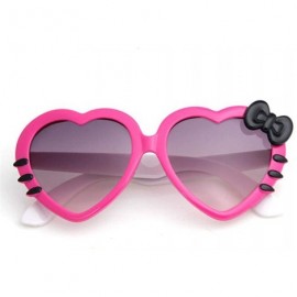 Aviator 2019 Fashion Summer Cartoon Cute Heart Bow Cat Sunglasses Glasses Pink - White - CS18YR698TL $7.08