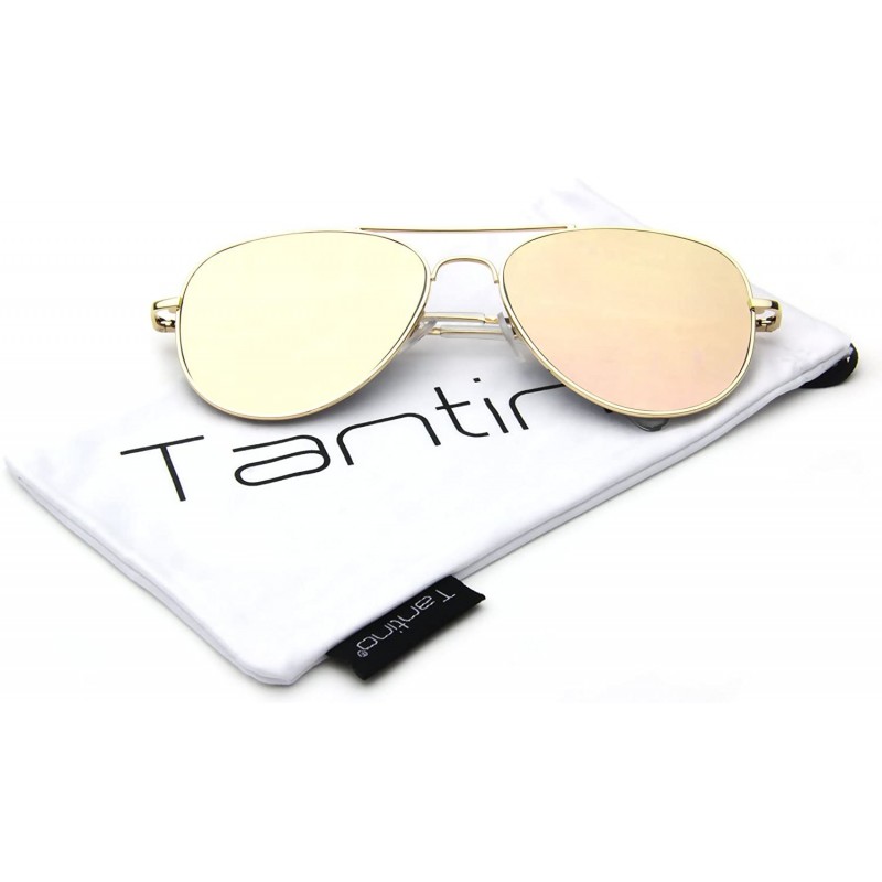 Aviator Classic Aviator Sunglasses Flash Lens - Pink - CR12LC51TML $14.69