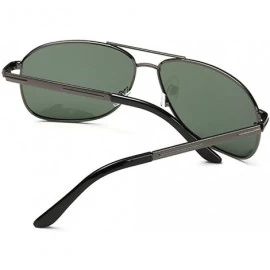 Oversized Men's Classic Metal Aviator Sunglasses- Polarized- 100% UV protection - Grey/Black - CI12EEU2DNF $8.98