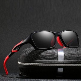 Sport 2019 Polarized Outdoor Sport Sun Glasses Men Outdoor Sports 18020 RED BLACK - 18020 Red Black - C518Y2NQQ8U $14.62